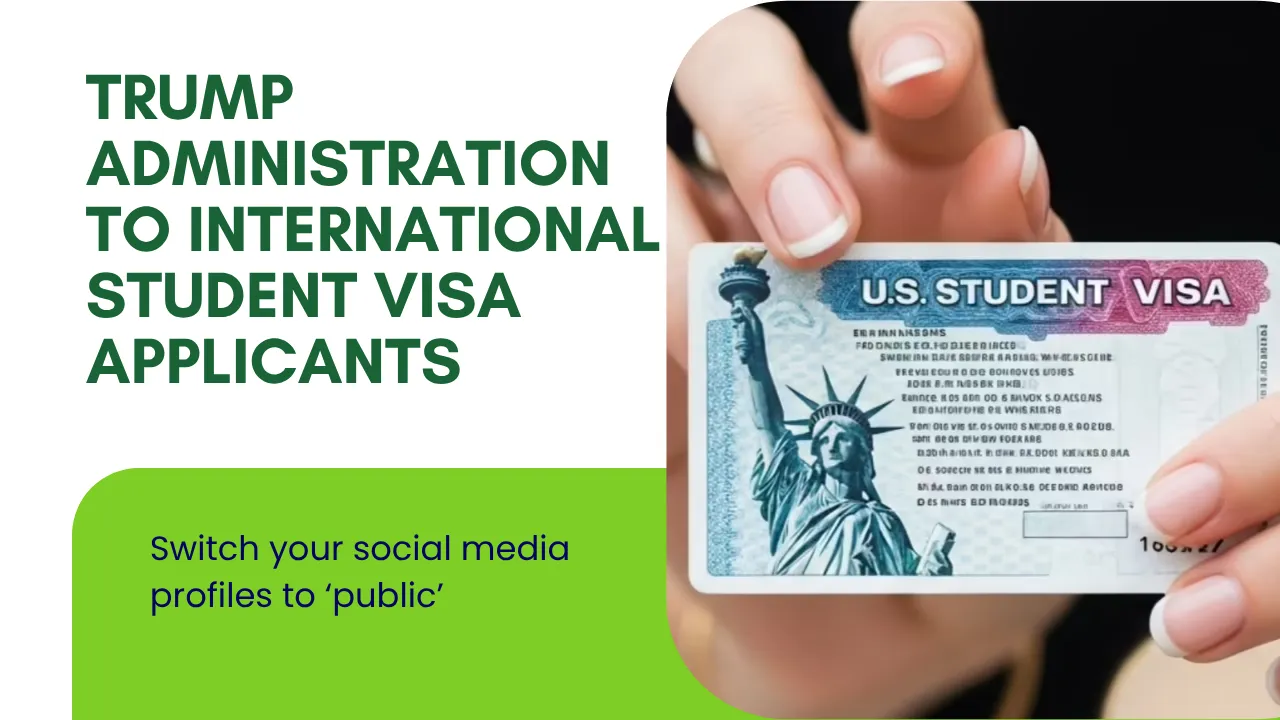 Trump administration to international student visa applicants